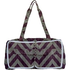 Vintage Grunge Geometric Chevron Pattern Multi Function Bag by dflcprintsclothing