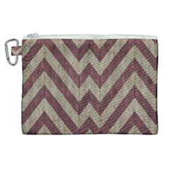 Vintage Grunge Geometric Chevron Pattern Canvas Cosmetic Bag (xl) by dflcprintsclothing