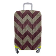 Vintage Grunge Geometric Chevron Pattern Luggage Cover (small) by dflcprintsclothing