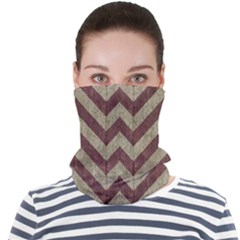 Vintage Grunge Geometric Chevron Pattern Face Seamless Bandana (adult) by dflcprintsclothing