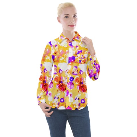 Summer Sequins Women s Long Sleeve Pocket Shirt by essentialimage