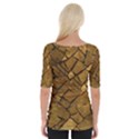 Golden Mosaic Texture Print Wide Neckline Tee View2