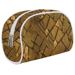 Golden Mosaic Texture Print Make Up Case (medium) by dflcprintsclothing