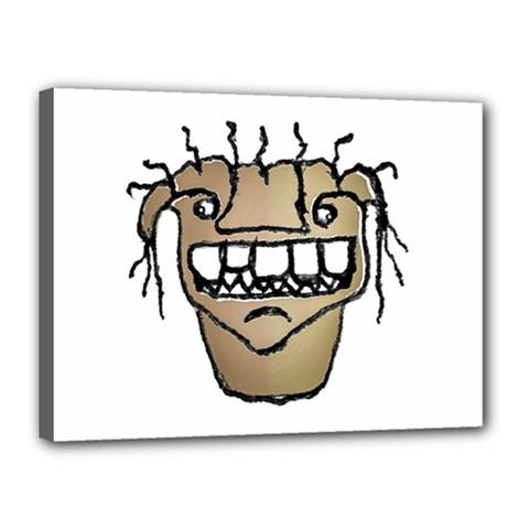 Sketchy Monster Head Drawing Canvas 16  X 12  (stretched) by dflcprintsclothing