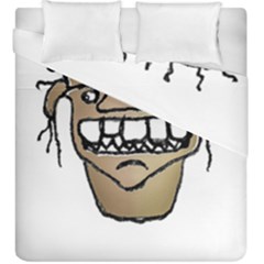 Sketchy Monster Head Drawing Duvet Cover Double Side (king Size) by dflcprintsclothing