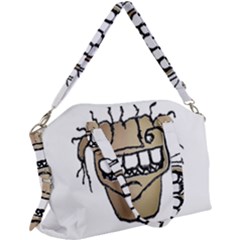 Sketchy Monster Head Drawing Canvas Crossbody Bag by dflcprintsclothing