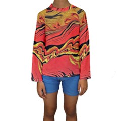 Warrior s Spirit Kids  Long Sleeve Swimwear by BrenZenCreations