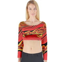 Warrior s Spirit Long Sleeve Crop Top by BrenZenCreations