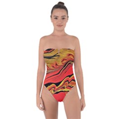 Warrior s Spirit Tie Back One Piece Swimsuit by BrenZenCreations