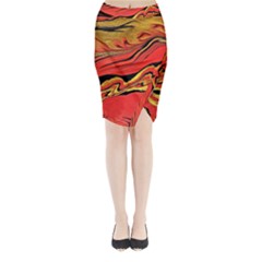 Warrior s Spirit Midi Wrap Pencil Skirt by BrenZenCreations