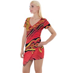 Warrior s Spirit Short Sleeve Asymmetric Mini Dress by BrenZenCreations