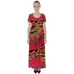 Warrior s Spirit High Waist Short Sleeve Maxi Dress