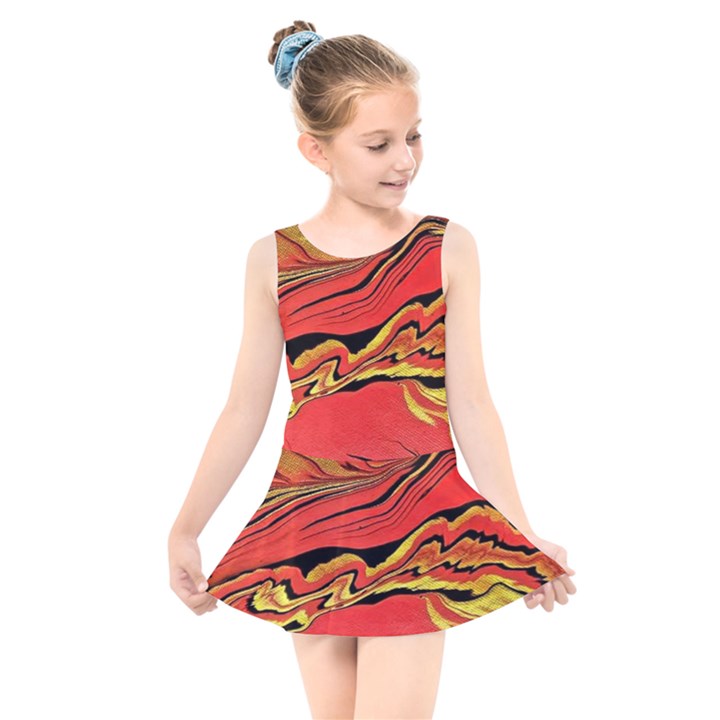 Warrior s Spirit Kids  Skater Dress Swimsuit