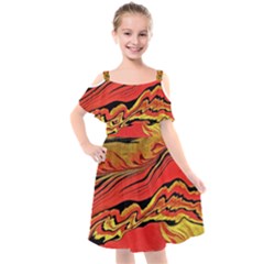 Warrior s Spirit Kids  Cut Out Shoulders Chiffon Dress by BrenZenCreations