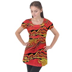 Warrior s Spirit Puff Sleeve Tunic Top by BrenZenCreations