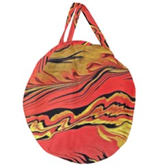 Warrior s Spirit Giant Round Zipper Tote by BrenZenCreations