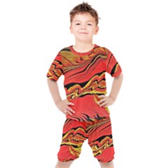 Warrior s Spirit Kids  Tee And Shorts Set by BrenZenCreations