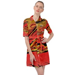 Warrior s Spirit Belted Shirt Dress