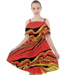 Warrior s Spirit Cut Out Shoulders Chiffon Dress by BrenZenCreations