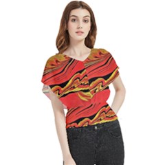 Warrior s Spirit Butterfly Chiffon Blouse