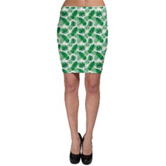 Tropical Leaf Pattern Bodycon Skirt by Dutashop