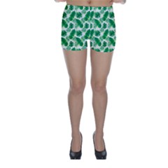 Tropical Leaf Pattern Skinny Shorts by Dutashop