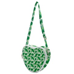 Tropical Leaf Pattern Heart Shoulder Bag by Dutashop