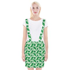 Tropical Leaf Pattern Braces Suspender Skirt by Dutashop