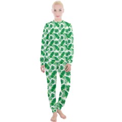 Tropical Leaf Pattern Women s Lounge Set