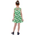 Tropical Leaf Pattern Kids  Cross Back Dress View2