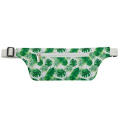 Tropical Leaf Pattern Active Waist Bag by Dutashop