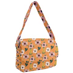 Flower Orange Pattern Floral Courier Bag