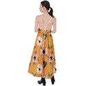 Flower Orange Pattern Floral Tie Back Maxi Dress View2