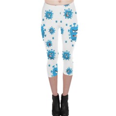 Illustrations Virus Corona Covid Infection Capri Leggings  by Dutashop