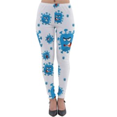 Illustrations Virus Corona Covid Infection Lightweight Velour Leggings