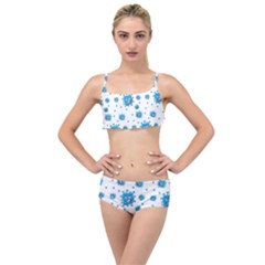 Illustrations Virus Corona Covid Infection Layered Top Bikini Set by Dutashop