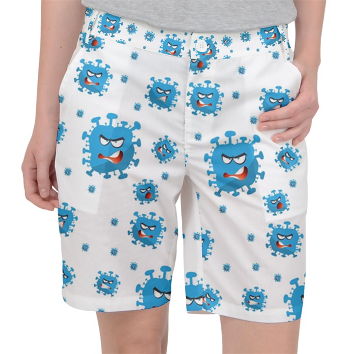 Illustrations Virus Corona Covid Infection Pocket Shorts