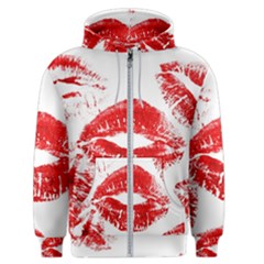 Red Lipsticks Lips Make Up Makeup Men s Zipper Hoodie by Dutashop