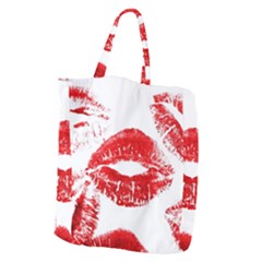 Red Lipsticks Lips Make Up Makeup Giant Grocery Tote by Dutashop