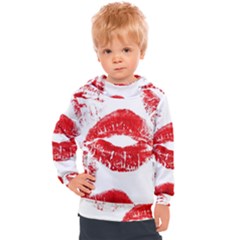 Red Lipsticks Lips Make Up Makeup Kids  Hooded Pullover by Dutashop