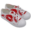 Red Lipsticks Lips Make Up Makeup Kids  Low Top Canvas Sneakers View3