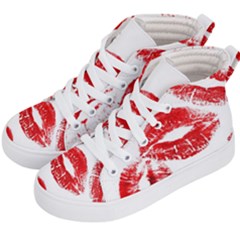 Red Lipsticks Lips Make Up Makeup Kids  Hi-top Skate Sneakers by Dutashop