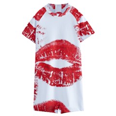 Red Lipsticks Lips Make Up Makeup Kids  Boyleg Half Suit Swimwear