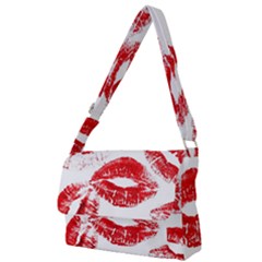 Red Lipsticks Lips Make Up Makeup Full Print Messenger Bag (l)