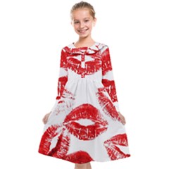 Red Lipsticks Lips Make Up Makeup Kids  Midi Sailor Dress