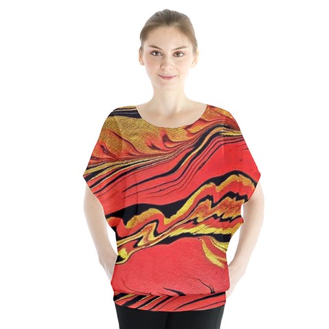 Warrior s Spirit  Batwing Chiffon Blouse by BrenZenCreations