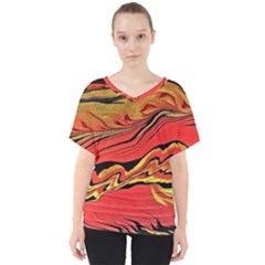 Warrior s Spirit  V-neck Dolman Drape Top