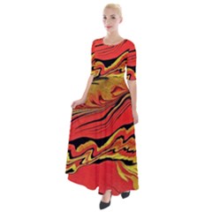 Warrior s Spirit  Half Sleeves Maxi Dress by BrenZenCreations