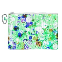 Summer Sequins Canvas Cosmetic Bag (xl) by essentialimage