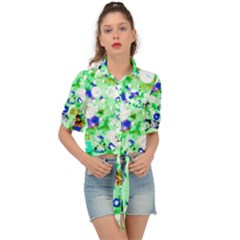 Summer Sequins Tie Front Shirt  by essentialimage